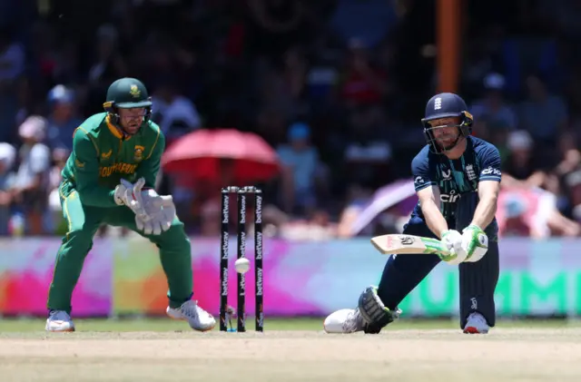 England's Jos Buttler in action