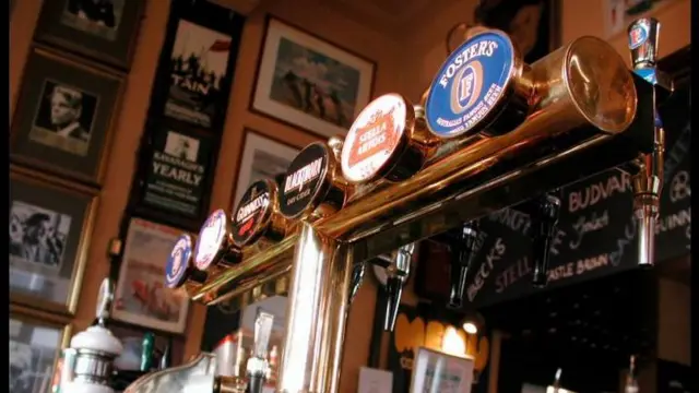 A bar in a pub