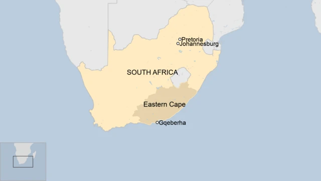 A map of South Africa