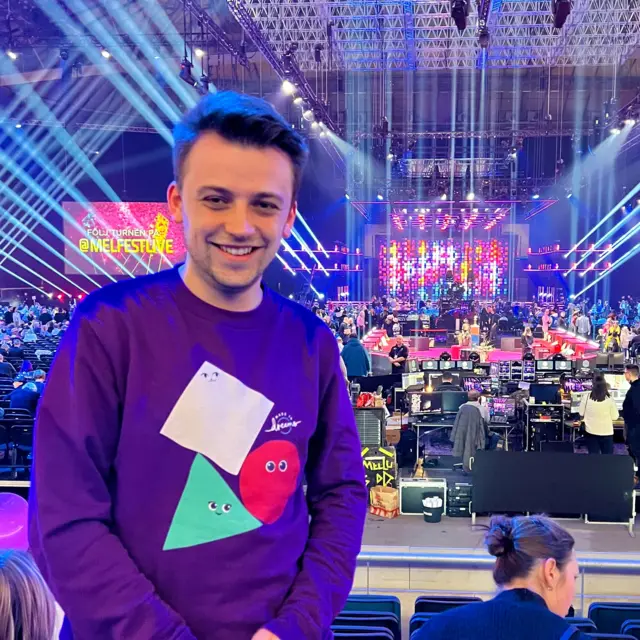 Luke at Sweden's National Final for Eurovision 2022