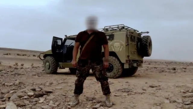 A Wagner fighter in Libya.