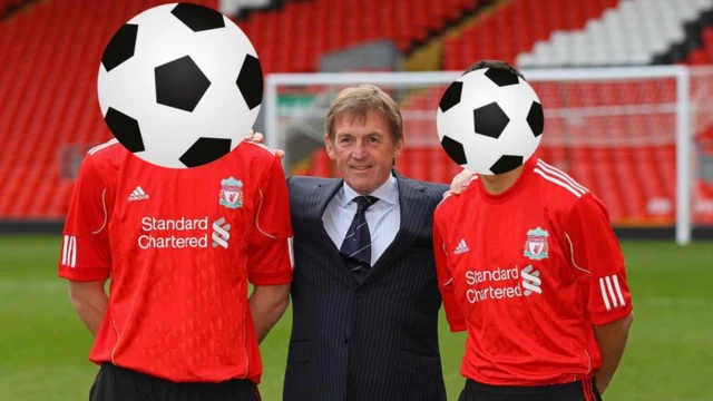 Kenny Dalglish with two Liverpool singings