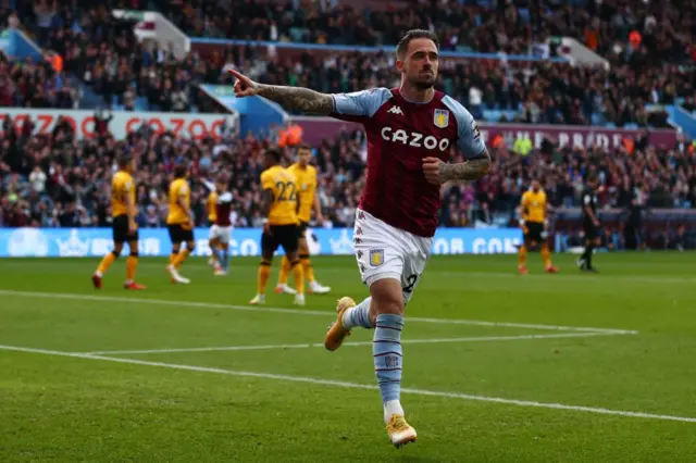 Danny Inga celebrates scoring against Wolves