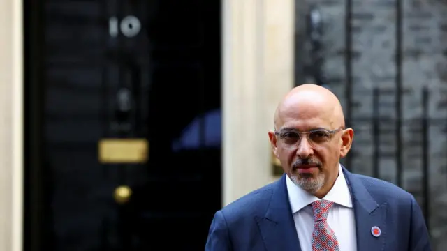 Nadhim Zahawi looks on outside Number 10 Downing Street