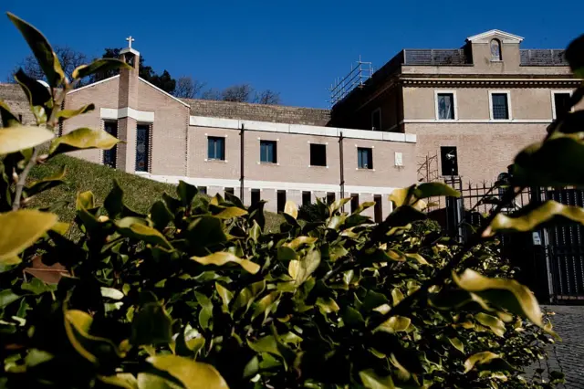 The Mater Ecclesiae Monastery, inside the Vatican Gardens, where Pope Benedict XVI retired after his resignation in February 2013.