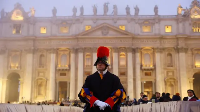 A member of the Swiss Guard at the Vatican