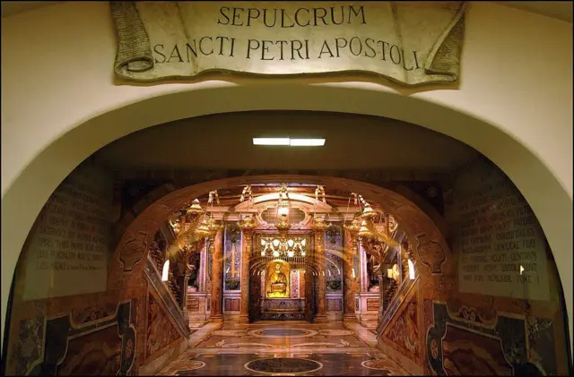 St Peter's tomb in Rome, Italy in October, 2003.