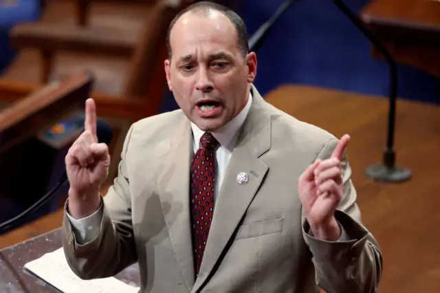 Bob Good (R-VA) delivers remarks in the House Chamber