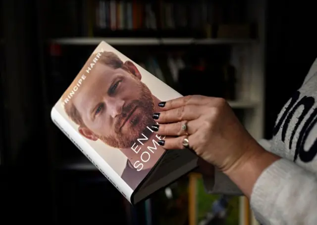 A copy of Prince Harry's book