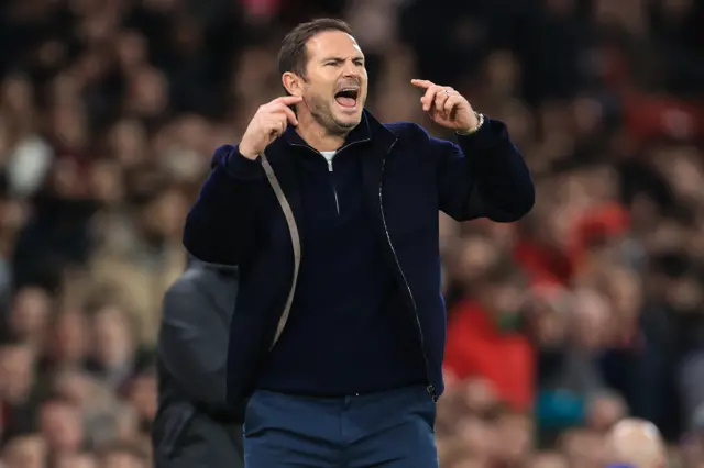 Frank Lampard issues instructions to his players