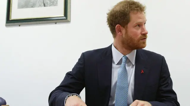 Prince Harry writing