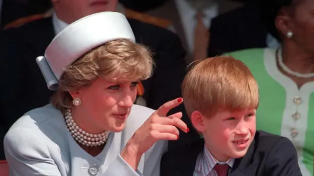 Princess Diana with Harry in 1995