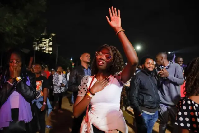 some see in 2023 with an outdoor prayer service...