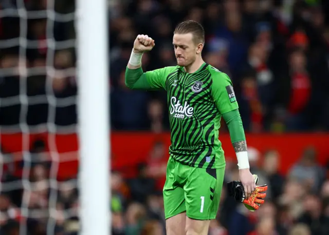 Everton goalkeeper Jordan Pickford