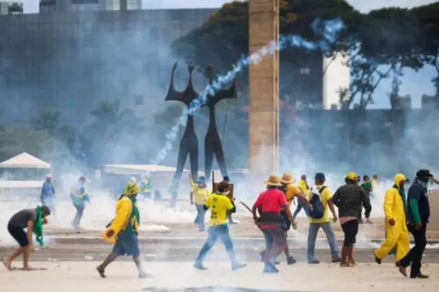 Protesters in Brazil