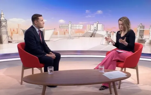 Wes Streeting speaks with Laura Kuenssberg