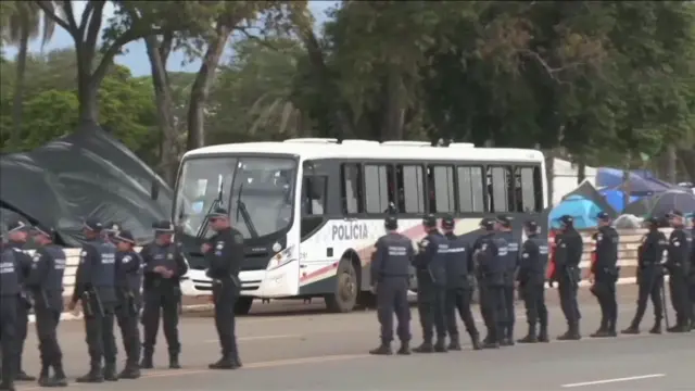 Police bus in Brasilia