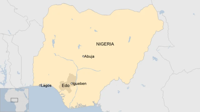 A map of Nigeria