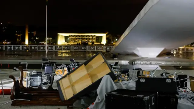 Furniture outside Planalto Palace