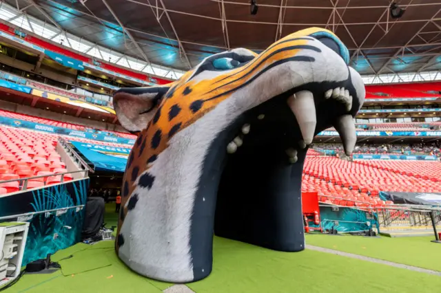 Tunnel exit at Wembley modelled in the form of a jaguar