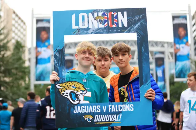 NFL fans outside Wembley Stadium