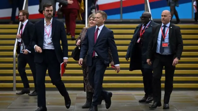 Grant Shapps arrives at conference