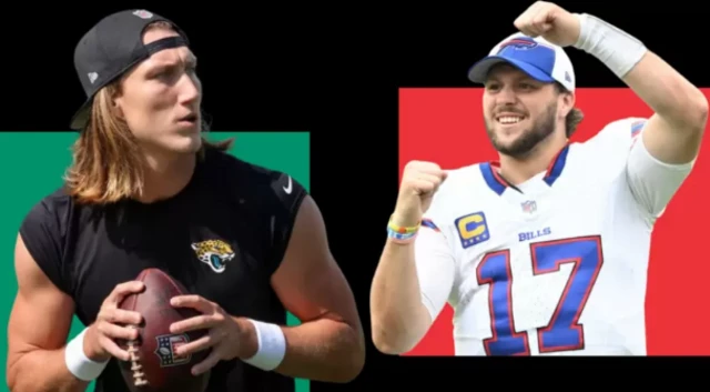 Jacksonville Jaguars quarterback Trevor Lawrence and Buffalo Bills QB Josh Allen