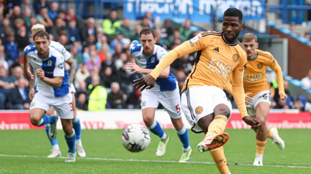 Kelechi Iheanacho scores a penalty