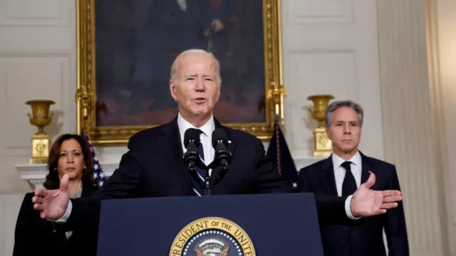 President Biden speaking on Tuesday