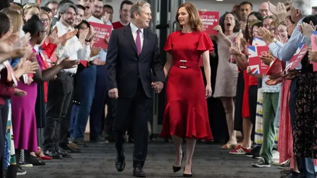Keir and Victoria Starmer arrive at the conference