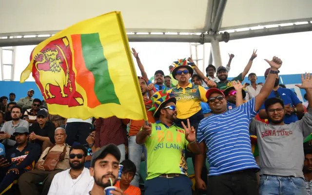 Sri Lanka fans at the World Cup match against Pakistan