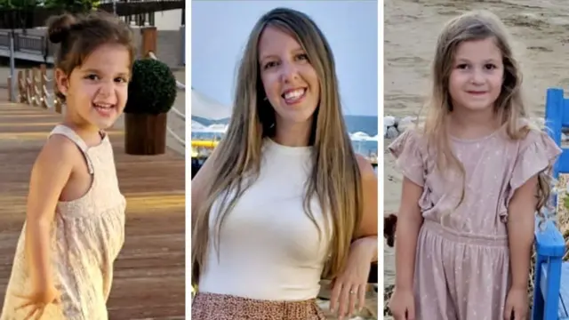 Doron (C), Aviv (L) and Raz (R) were apparently taken hostage by Hamas militants