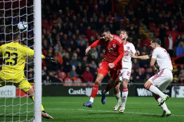 Wales striker Kieffer Moore