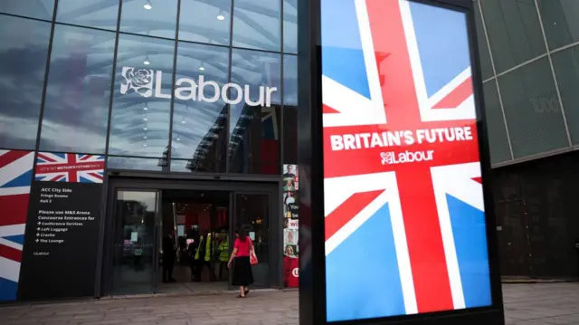 Labour Party conference sign