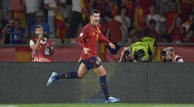 Alvaro Morata scored the breakthrough goal for Spain