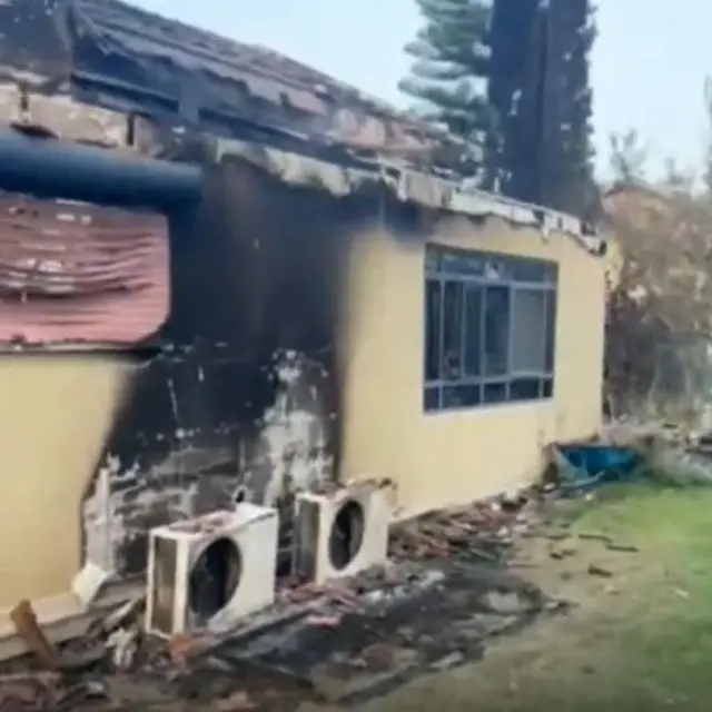 Shaked Haran's burnt-out family home