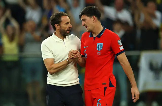 Gareth Southgate and Harry Maguire