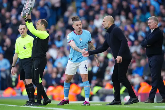 Kalvin Phillips and Pep Guardiola