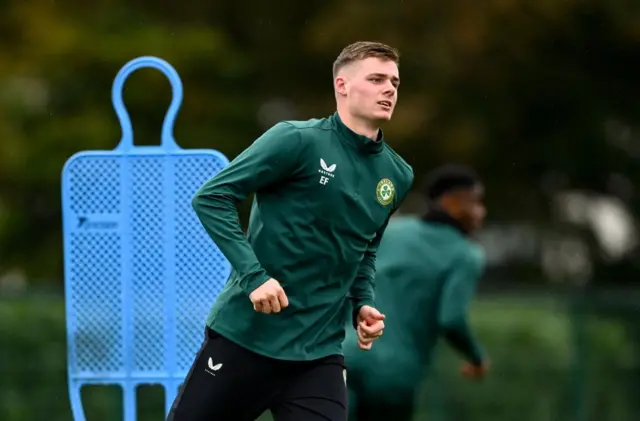 Evan Ferguson training for the Republic of Ireland