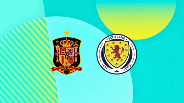 Spain v Scotland graphic