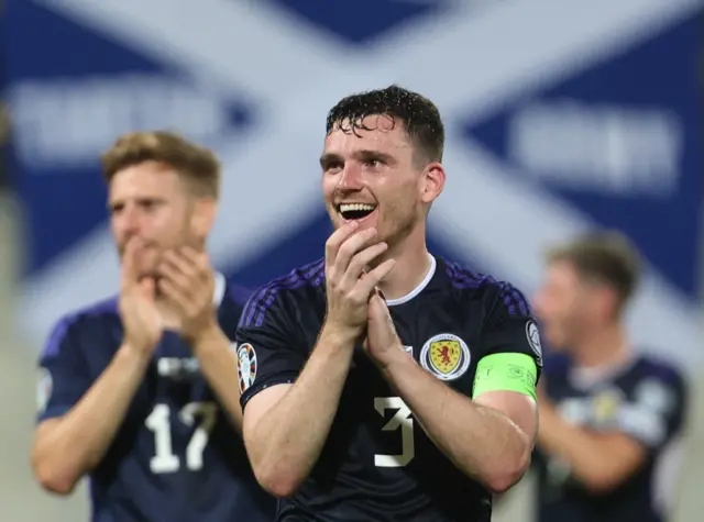 Andrew Robertson applauds Scotland fans