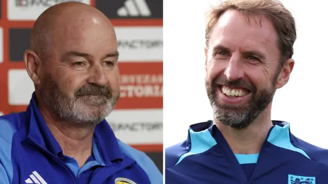 Scotland manager Steve Clarke and England boss Gareth Southgate