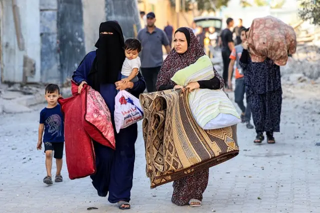 People flee their homes in Gaza