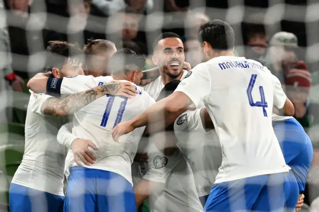 Greece celebrate goal