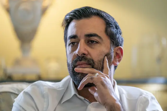 First Minister of Scotland Humza Yousaf, at Bute House in Edinburgh, ahead of the SNP National Conference