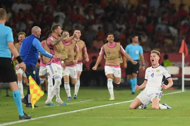 Scott McTominay celebrates