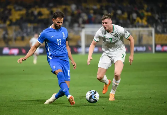 Evan Ferguson in action for the Republic of Ireland