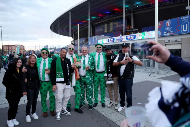 Ireland fans at the Stade de France