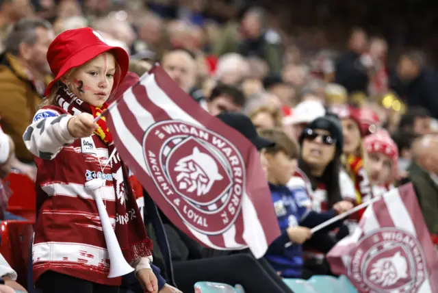 Wigan fans at Old Trafford