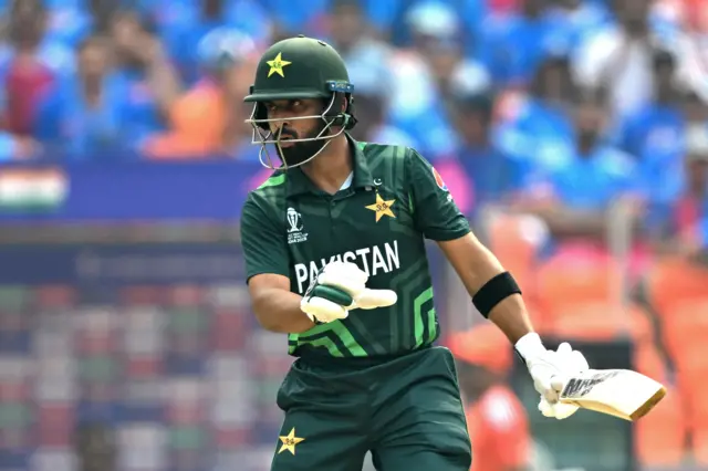 Pakistan's Abdullah Shafique gestures after playing a shot